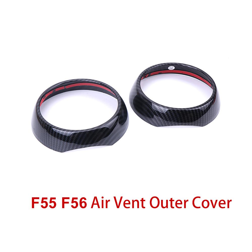 

Автомобильное вентиляционное кольцо с кольцом на выходе, чехол из углеродного волокна, корпус, наклейка, декор для Mini Cooper One S JCW F55 F56 F57 Vent Inner Cover