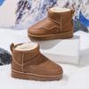 Children's Waterproof Winter Snow Boots with Non-Slip Soles, Warm Velvet Lining, Stylish Short Design for Boys and Girls
