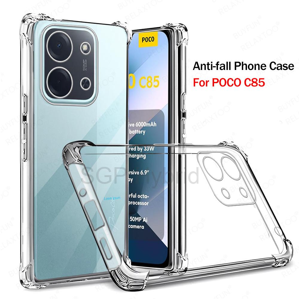 

Противоударный бронированный чехол для Xiaomi POCO C85 Little C 85 85C PocoC85 4G 171 173 Прозрачный силиконовый чехол для телефона Прозрачный мягкий чехол For POCO C85 171mm прозрачный