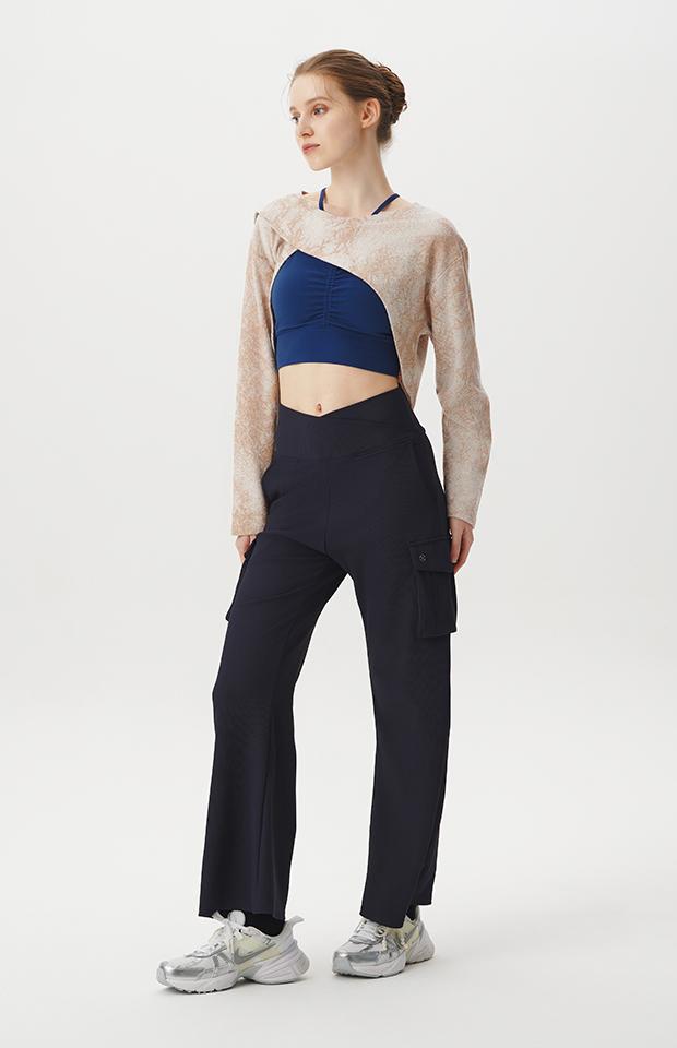 HUIT Ribbed Cargo Wide Fit Pants Htwpn4K14T