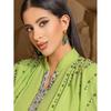 New Middle East Dubai Shawl Half-high Collar Handmade Seam Drill Dress Hand Sewn Diamond Dress