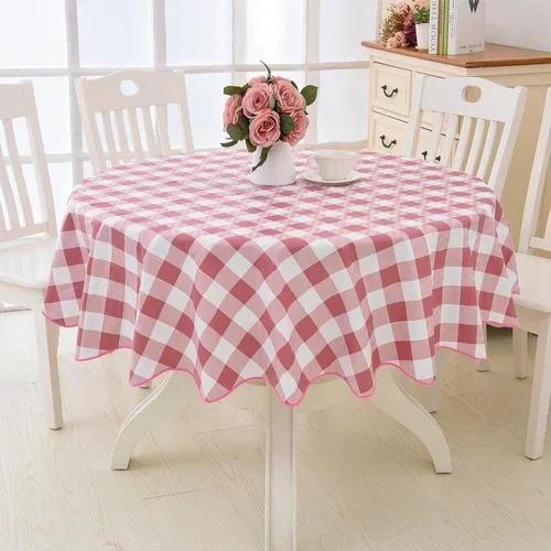 2 Meter Lace Edge Circular Coffee Table Mat PVC Circular Tablecloth Waterproof Anti Scald Anti Oil Wash Free Cloth