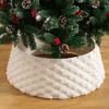 Vertical Diamond Pattern Plush Knitted Christmas Tree Skirt - Holiday Decor & Gifts