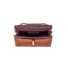 Coach Parker 18 Nieten Kamelienblüten Kette Klappe Umhängetasche Beschichtetes Canvas und Kalbsleder Umhängetasche Kleine Damen Umhängetasche Khaki Braun 30592-B4RU