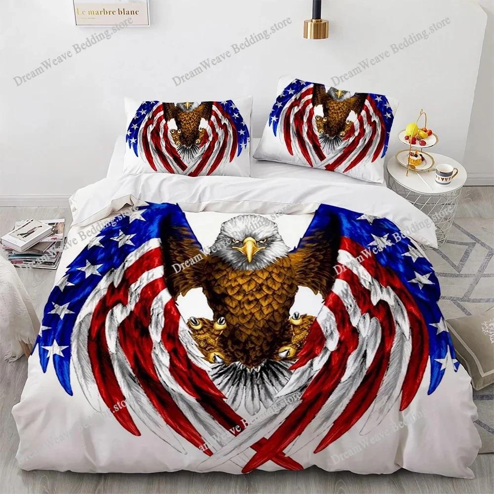 Creative American Flag Bedding Set Duvet Cover 3d Bedding Fashion Design Decoration King Duvet Cover Set Double Bed Set Bedding9
