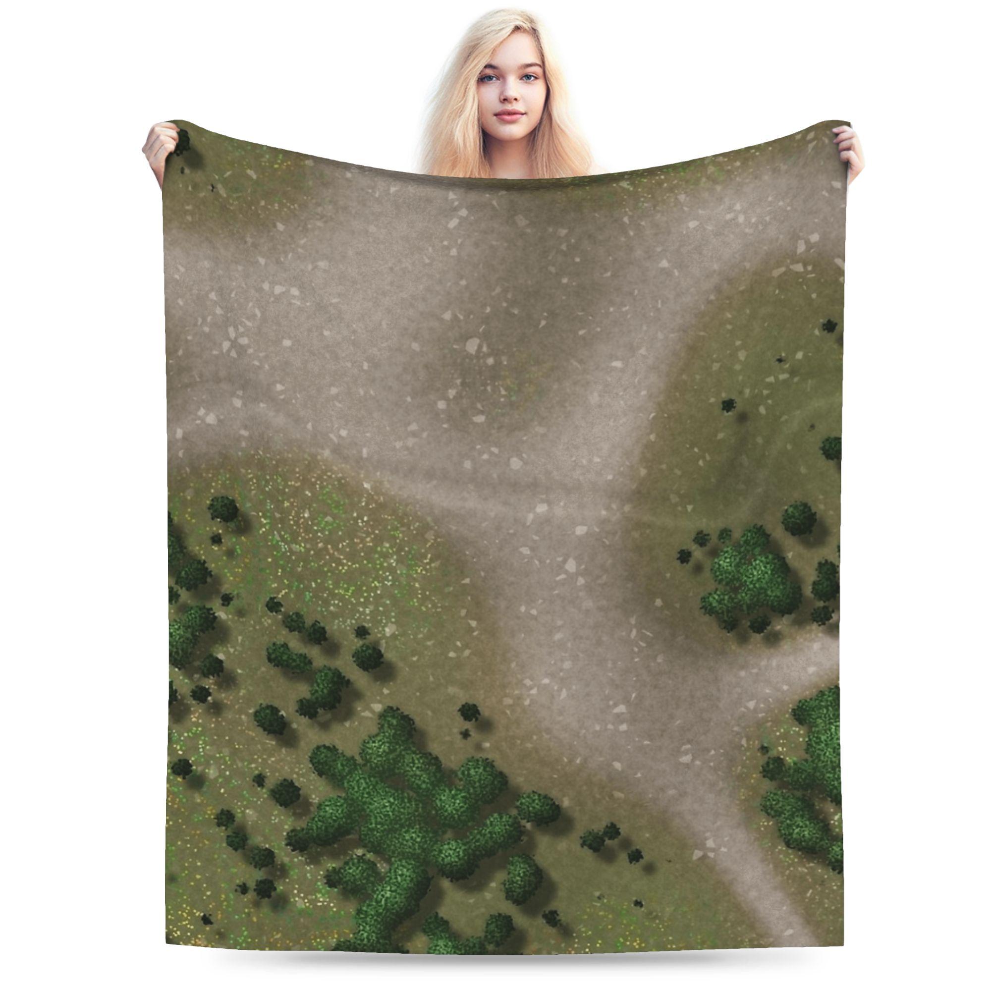

Comfortable Grass Battlemat Blanket Quality Soft Warm Throw Blanket Winter Girls Boys Outdoor Fluffy Bedspread 75x90cm