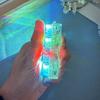 NEUER LED-Tastatur-Schlüsselanhänger Fidget Spielzeug Kristall Clicker Sensorisches Spielzeug zur Stressbewältigung Tastatur-Schlüsselanhänger Fidget Spielzeug für Erwachsene Kinder