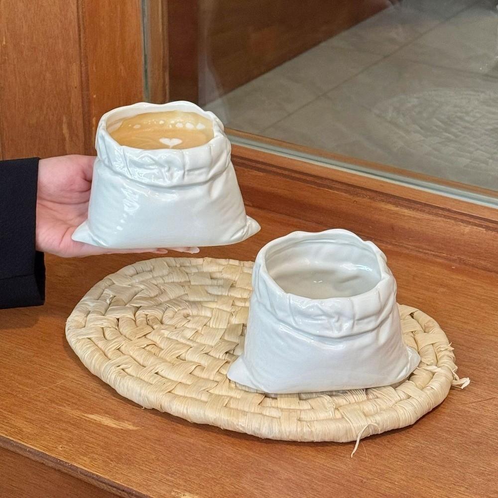 Large-caliber Bag-shaped Cup Heat-resistant Cloth Bag Mug Novelty Tea Cup Home Gathering