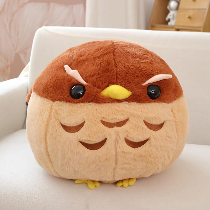 Spherical Red Crowned Crane Eagle Plush Toy Animal Stuffed Dolls Kids Gifts