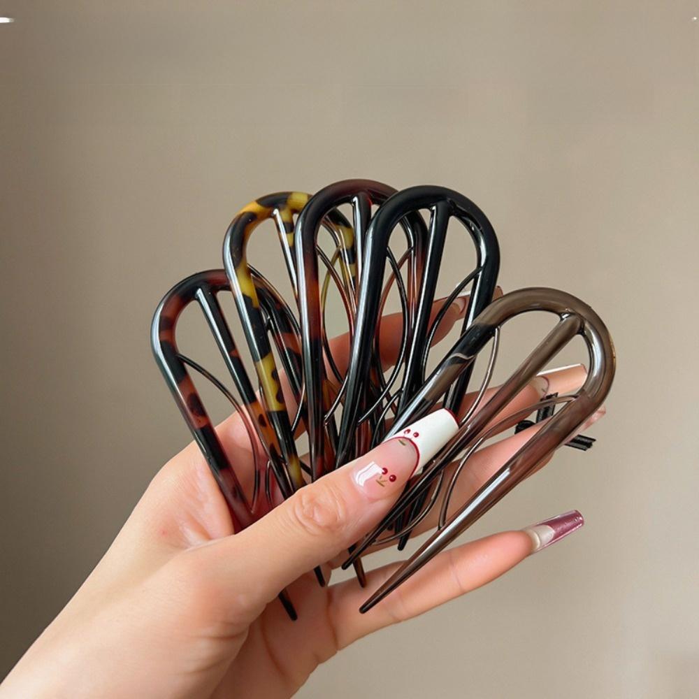 Acetate Hair Clip Multi-pronged Hair Fork New U-shaped Hair Stick  Hair Accessories