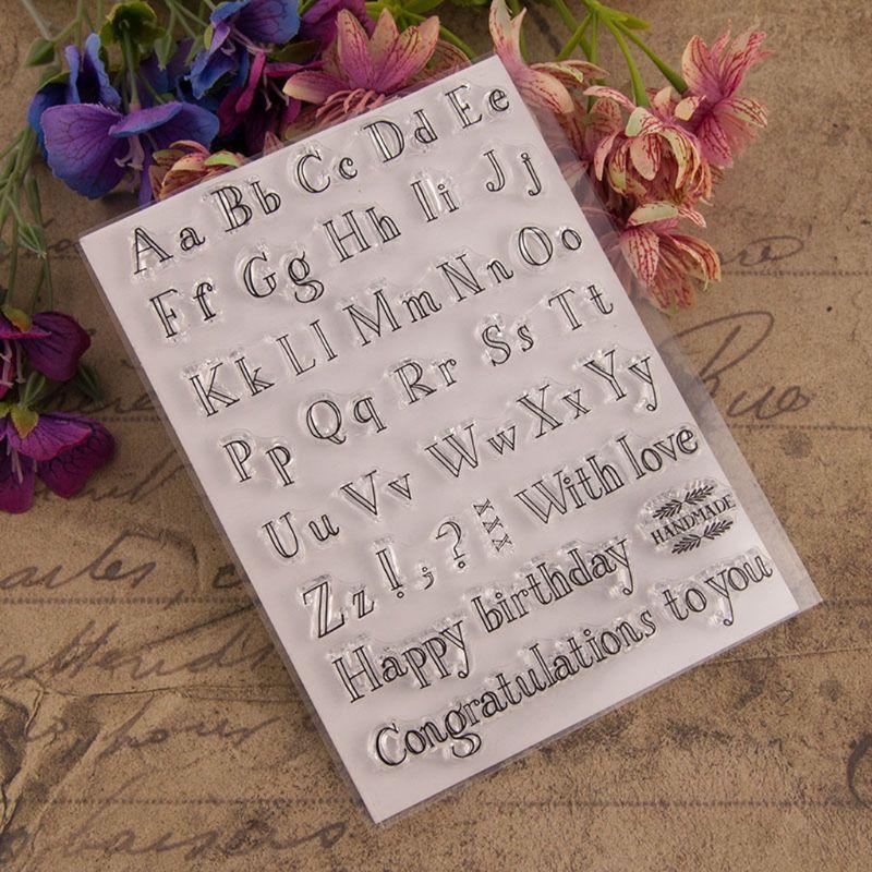 

Happy Birthday Silicone Clear Stamp Seal DIY Scrapbook Embossing Album Decor for top sale чистий