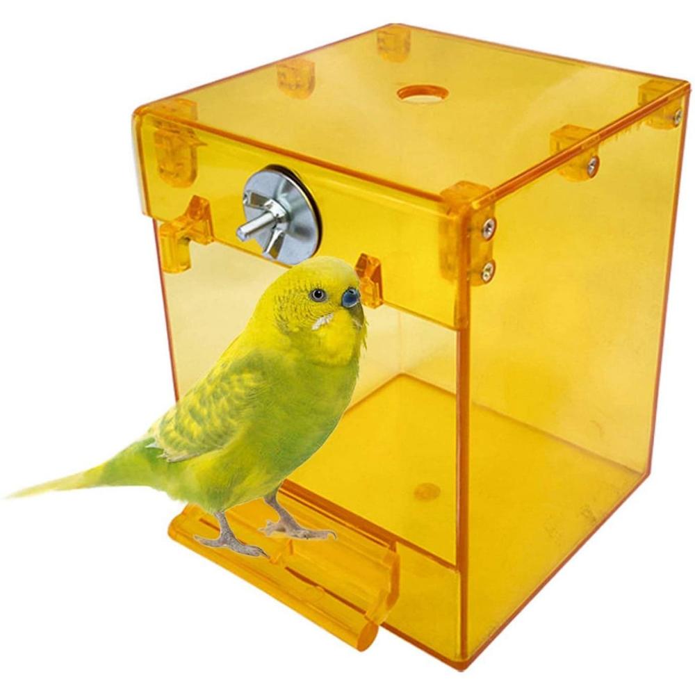 Budgies No-Leakage Acrylic Shower Hanging Bird Bath for Cage Parrot Bathtub Birdbath Bathing Box