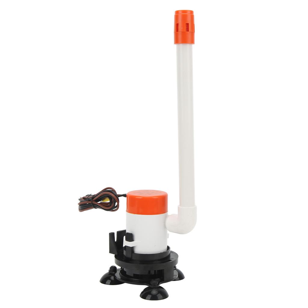 350GPH 12V Livewell Baitwell Aerator Pump Submersible Portable Bottom Suction Cup for Marine Boat
