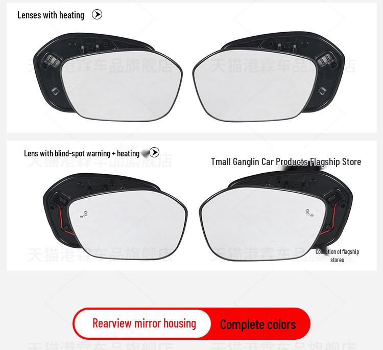 Honda Integra 11th Gen Civic Rearview Mirror Housing with Backup Camera, Lens, Frame, and Turn Signal Cover