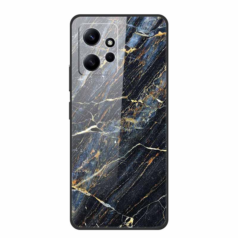 Marble For Redmi Note 12 4G Glass Case Tempered Back Cover Hard Cases For Xiaomi Redmi Note12 4G Protective Shell Colorful Capa