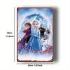 2D Plochý, 1 ks Disney Ledové království II Elsa, Anna, Kristoff & Sven Kovová nástěnná dekorace - Oficiální dekorace k narozeninám nebo Vánocům z Ledového království -