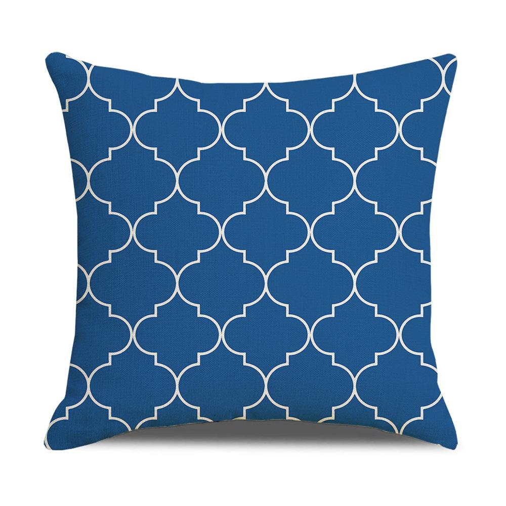 

Новый скандинавский чехол на декоративную подушку Современный простой льняной чехол на подушку Геометрический узор Чехол на подушку для дивана 45 * 45Cm (excluding pillow core)