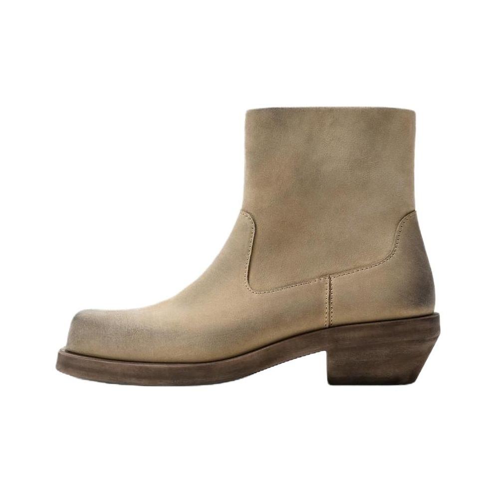 Zara Fashionable Comfortable Short Boots Men Boots Sand-Brown 2011620107 40