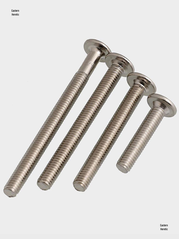 Galvanized M6M8 Countersunk Flat Round Head Furniture Screws Bolts (Sizes: 16-100mm)