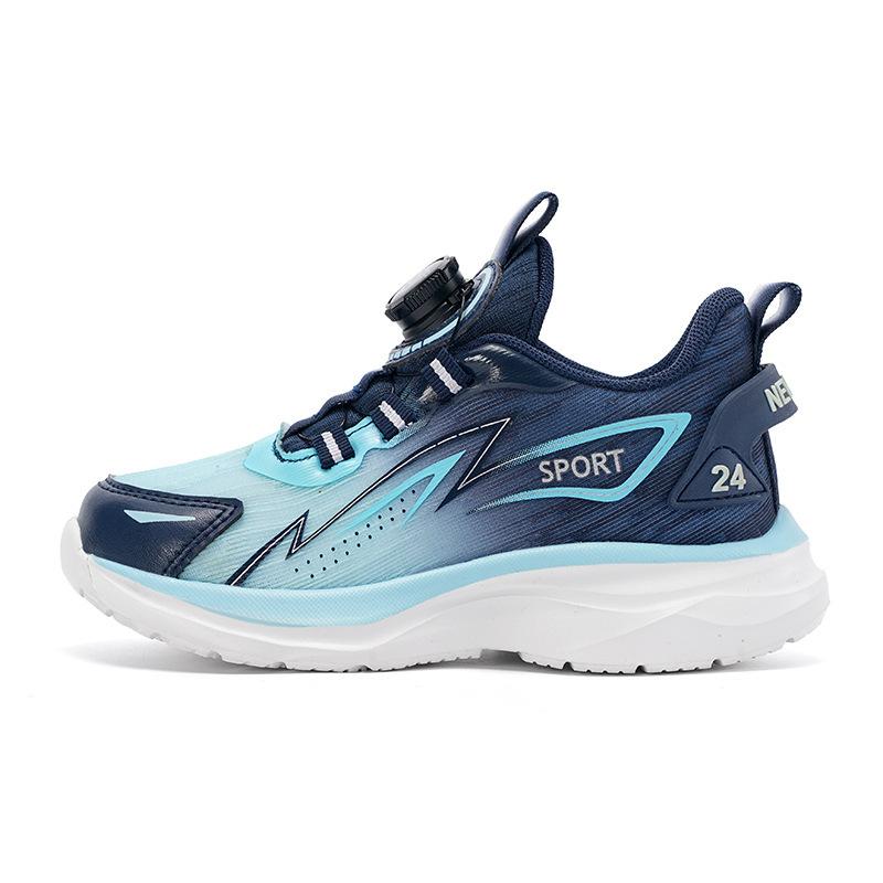 Classmates Boys 25 Spring Children's Rotary Buckle Sneakers Medium and Older Children's Breathable Mesh Sports Running Shoes