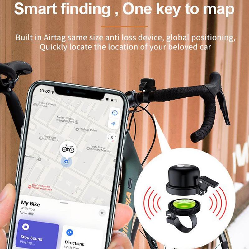 Bisiklet Zil Halkası Yol Bisikleti Zili Hırsızlık Önleyici Aksesuarlar Parçalar GPS Takibi ile Montaj Kızlar İçin Motosiklet Bisiklet Günlük İşe Gidiş