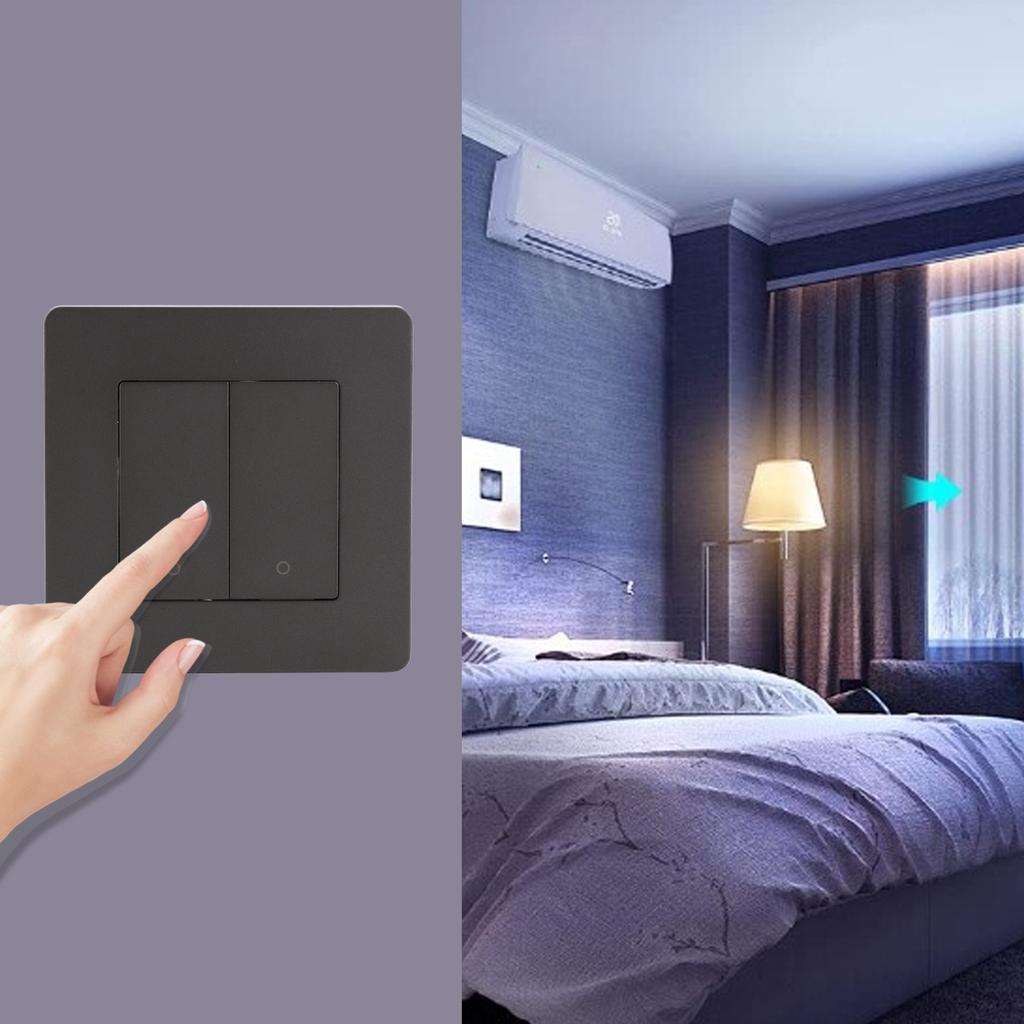 Smart Light for 2 Gang Timing Dimming Reverse Dual Control Panel AC100‑240V