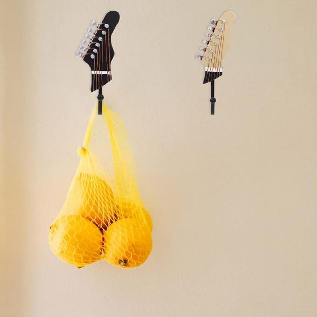 Wall Hook Guitar Shaped Wall Hooks Metal Resin Hooks Wall Mounted Vintage Decorative Hooks Rack Hangers for Hanging Clothes Coats Towels Keys Hats