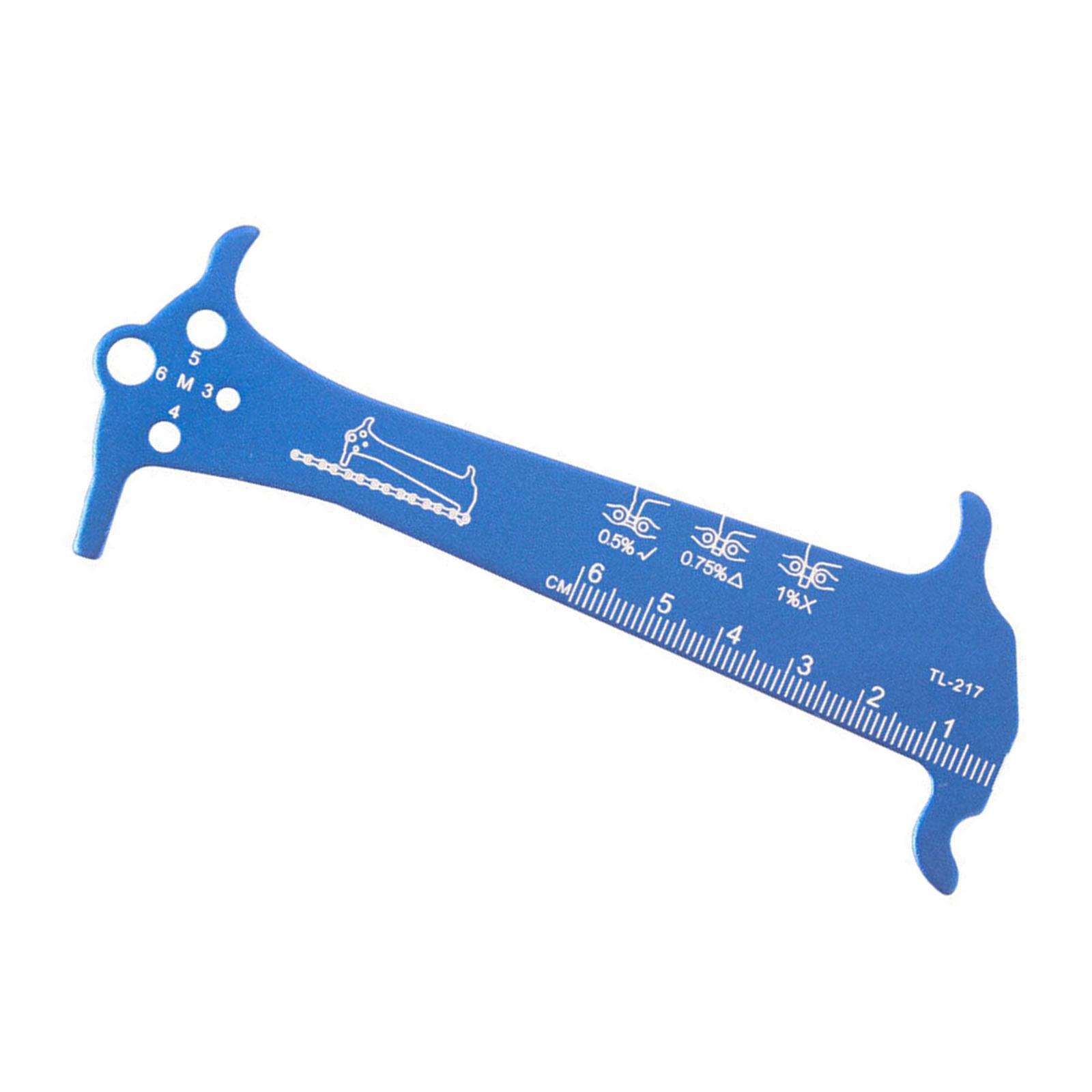 

Инструмент для цепи шоссейного велосипеда Измерительная линейка Индикаторы износа цепи велосипеда Шаблон для проверки цепи велосипеда Измерительная линейка синий