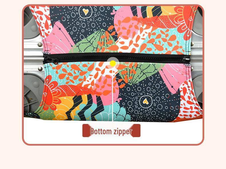 Elastiskt bagageskydd med logotryck: Slitstarkt, Förtjockat, Damm- och repkänsligt skydd för resväskor