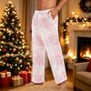 Men's Cozy Pajama Pants with Christmas Print for Holiday Lounging and Sleep