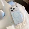 Simple ins polka dots are suitable for Apple 17Pro Max mobile phone case iphone16 relief glitter 15 magnetic suction bracket