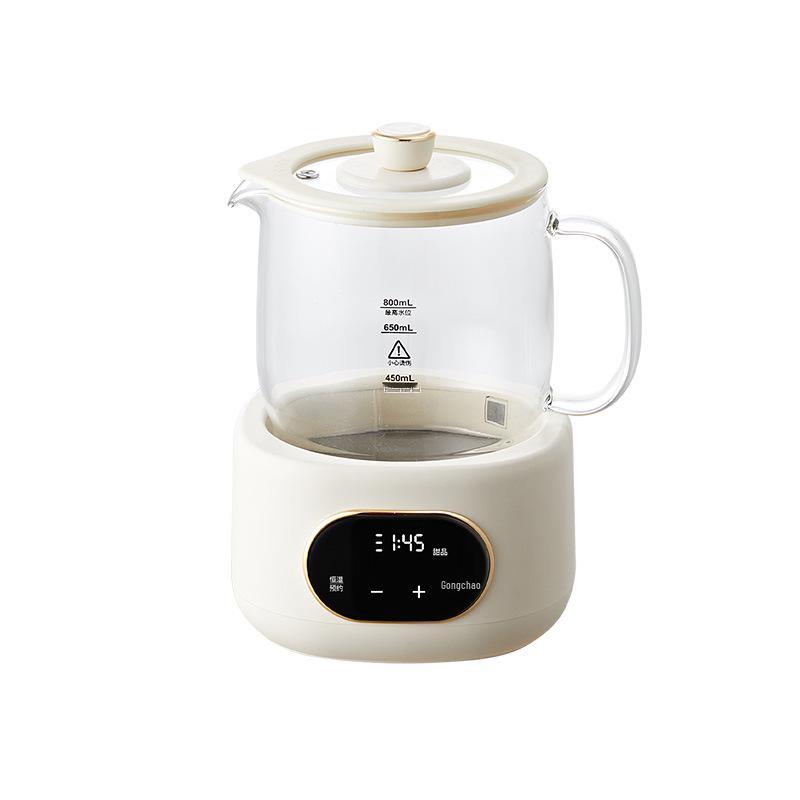 

All-in-One Adjustable Temperature Kettle: Insulated for Boiling, Baby Formula, Milk Warming, and Waterproof Use at Home Metal Base - 800ML