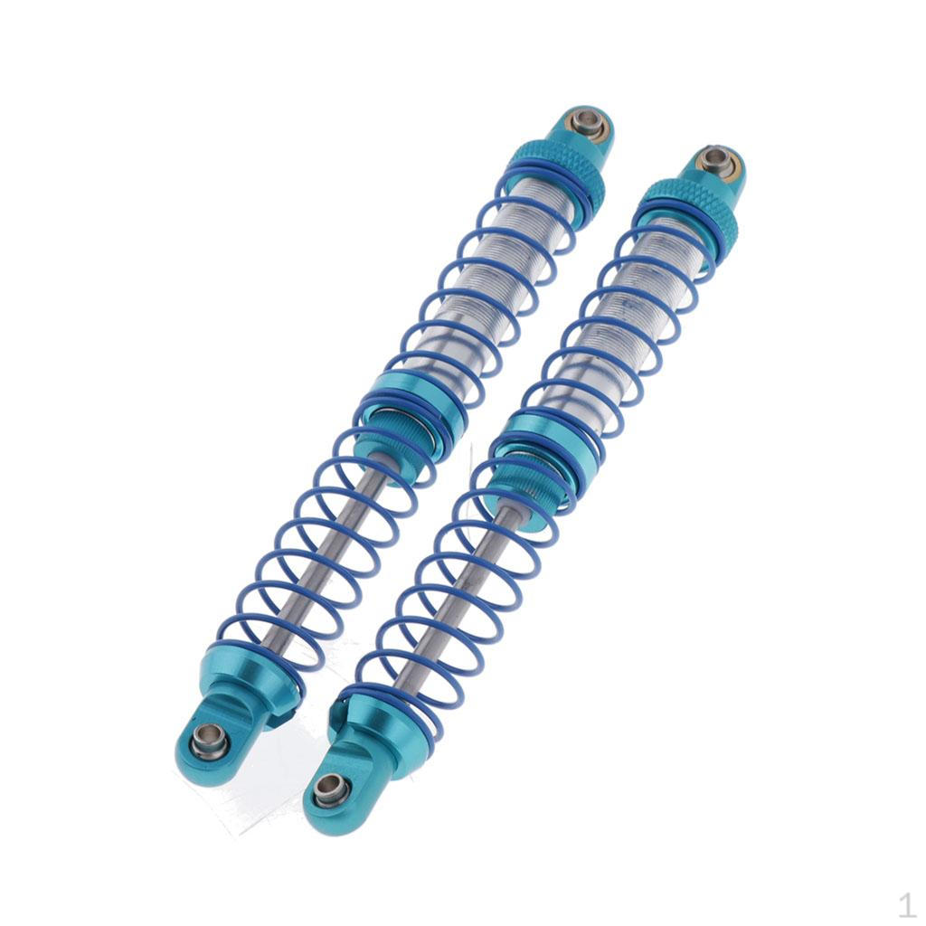 

1 Pairs Aluminum Front Shock Absorber Damper for SCX10 0046, 4 RC Crawler Upgrade Parts, Blue 120mm