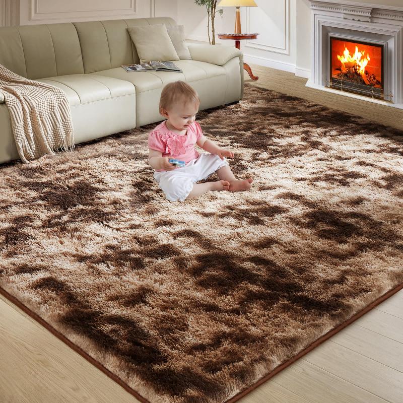 Alfombra Ultra Suave para Sala de Estar, Alfombra de Felpa de Pelo Largo para Dormitorio, Decoración para Habitación de Adolescentes, Dormitorio Universitario, Guardería, Hogar, Felpudo Duradero Antideslizante