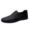 Fashion Summer Genuine Leather Shoes Men Luxury Italian Men Casual Handmade Moccasins Designer Breathable Boat Shoes Zapatos Hombre