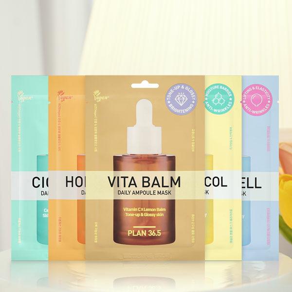 

[Plan 36.5] Daily Ampoule Skin Nourishing Vegan Mask (10 Sheets) Cicatri