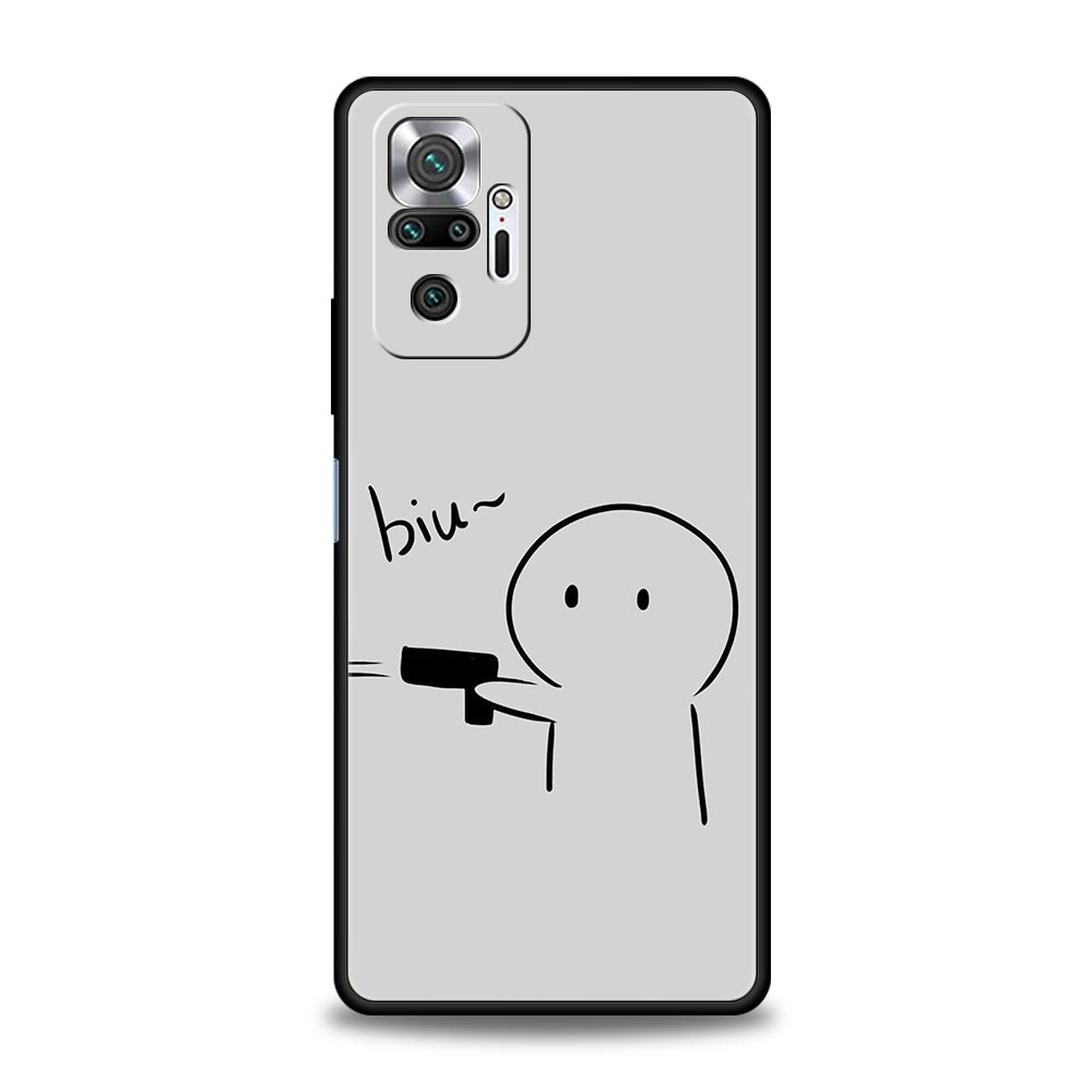 Cute Middle Finger Phone Case For Xiaomi Redmi Note 15 14 13 12 5G 11 10 Pro Plus 4G 9S 14C 13C 12C 10C Soft TPU Cover