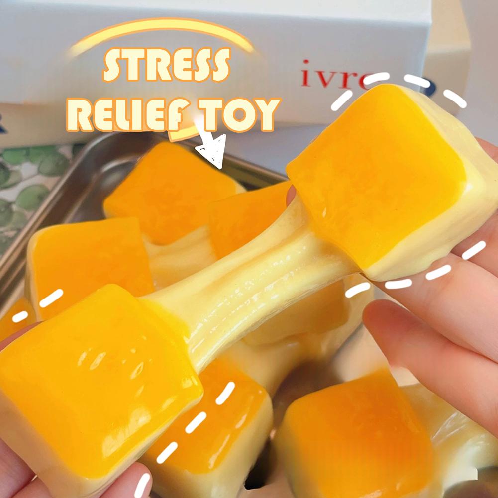 Stretchy Pulling Rice Cake Squishy Toy, Realistic Lava Mochi Stress Relief Fidget