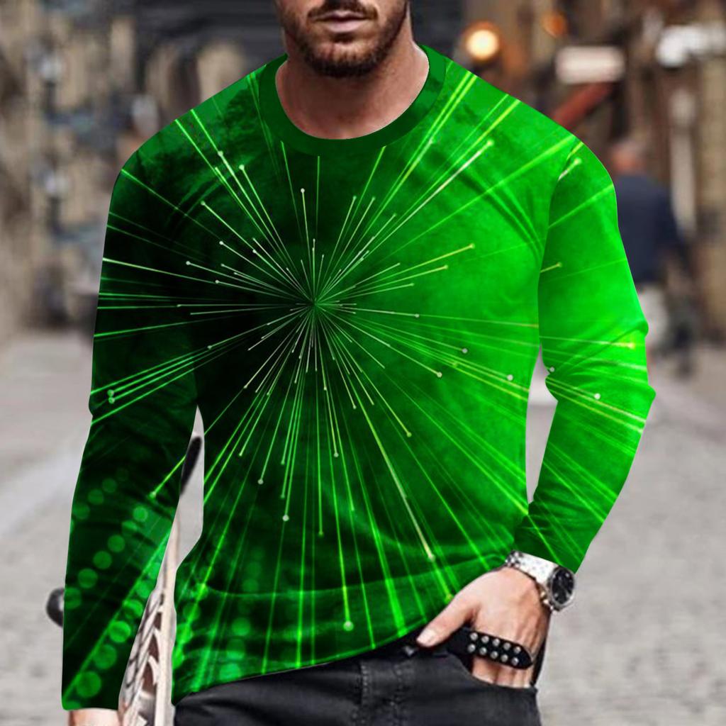 Abstrakte Grafiken 3D-Druck T-Shirts Herren Damen Streetwear O-Ausschnitt Langarm T-Shirt Harajuku Pullover Tees Tops Kinderbekleidung