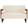 2 Seater Sofa with Neck Pillows 110 Cm Linen