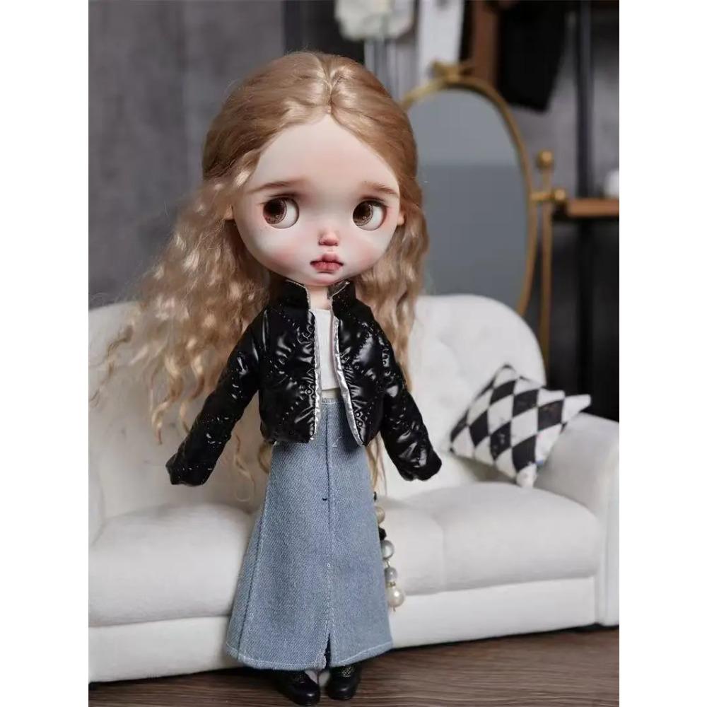 1/6 Blythe Doll Clothes Outfit Warm Cotton Coat Suit Winter Coat Down Jackets Doll Clothing Accessories