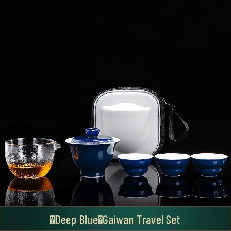 Portable Ceramic Tea Set with Gaiwan