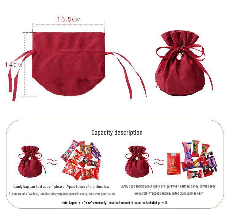 Elegant Drawstring Handbag - Wedding Candy Gift Bag & Souvenir Box