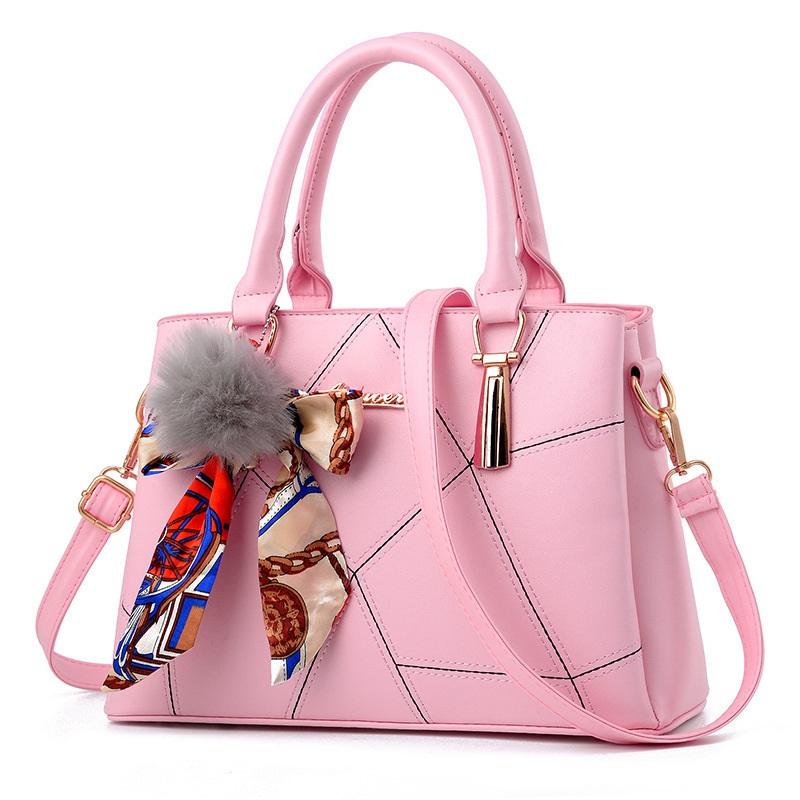 Elegant Quilted Grid Embroidered Roomy Ladies Tote Handbag, Multiway Shoulder Crossbody Bag For Daily Commute