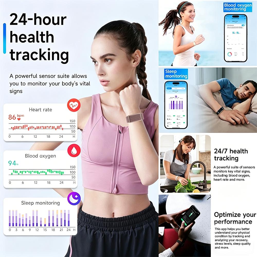 2026 New No Screen Smartwatch Men Sports Fitness Outdoors Fitness Tracker Heart Rate 1ATM Waterproof For Android IOS Smart Bracelet Women