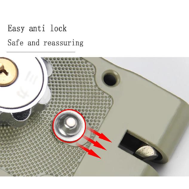 1PCS Bedroom Wooden Door Lock Home Anti-theft Lockset Old-fashioned Tiger Tooth Mechanical Lock Zinc Alloy Security Door Lock