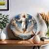 Wooden Jesus Themed Art Decor Sign, HD Printed, High Bending Resistance Wooden Poster for Home, Christmas Gift