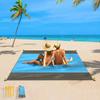 Foldable Waterproof Beach Blanket - 1pc Sandproof Beach Mat with 4 Corner Stakes - for Outdoor Camping Travel Vacation Hiking