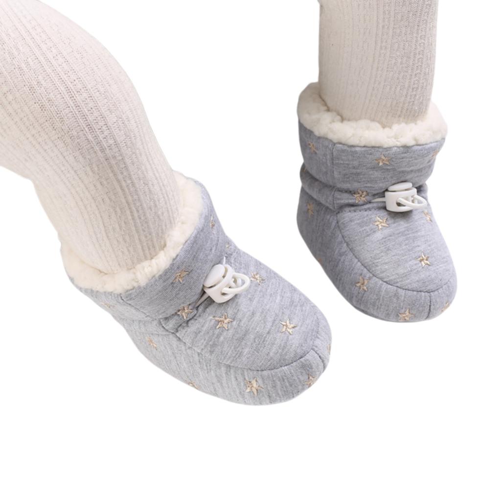 Infant Baby -Lined Soft Learning Walking Shoes for 0-12 Months Boys Girls Winter