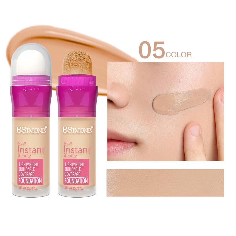 Bsimone Facial Concealer Sponge Head Matte Liquid Foundation Makeup Oil Control Long Lasting Bb Cream Waterproof Brighten